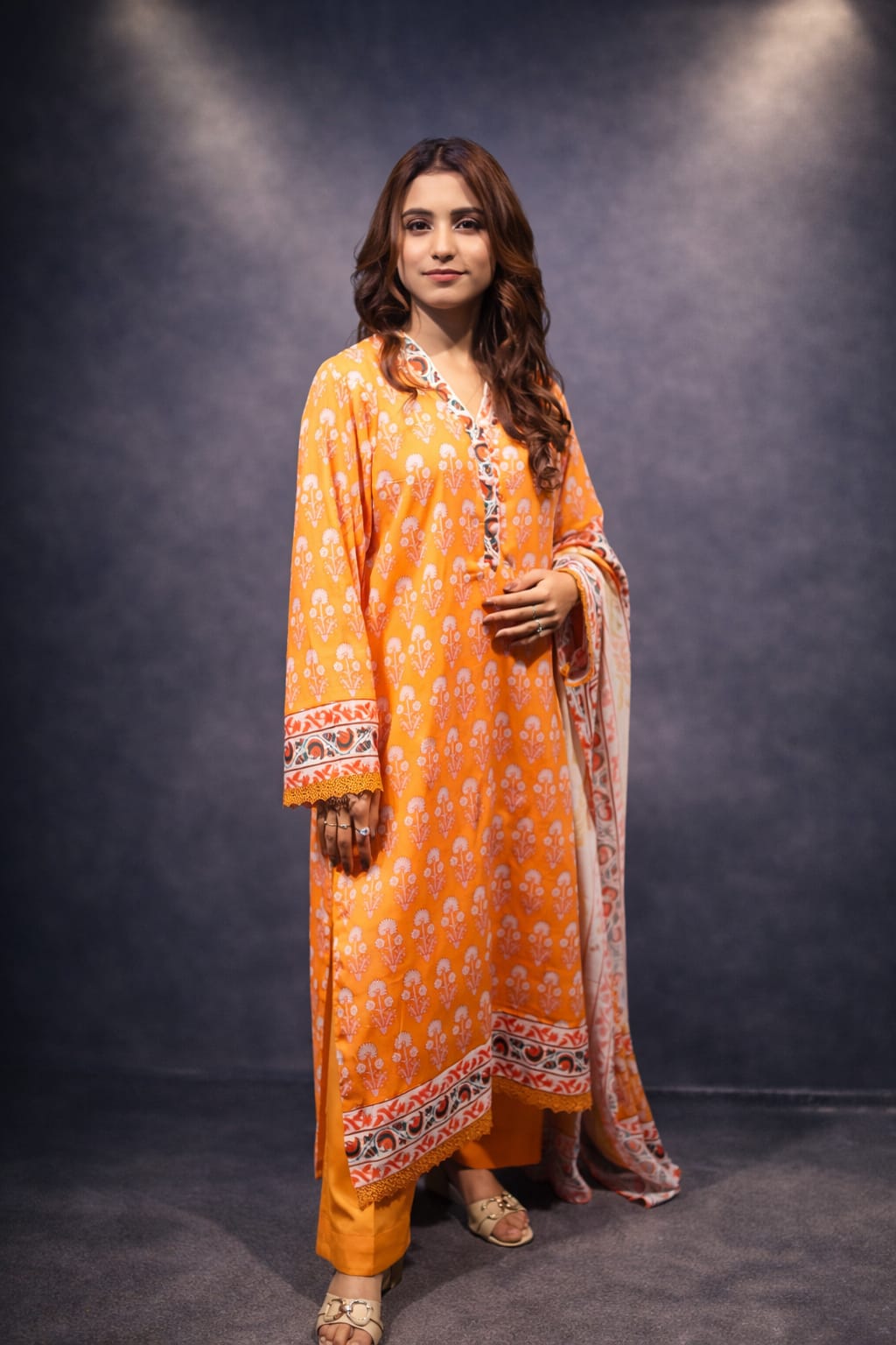 Digital Lawn 3 Piece Dress