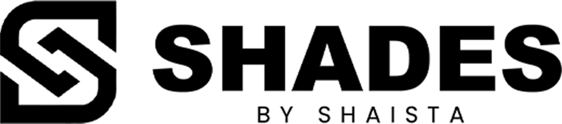 Logo of Shades by Shaista with a stylized 'SS' and text.